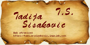 Tadija Šišaković vizit kartica